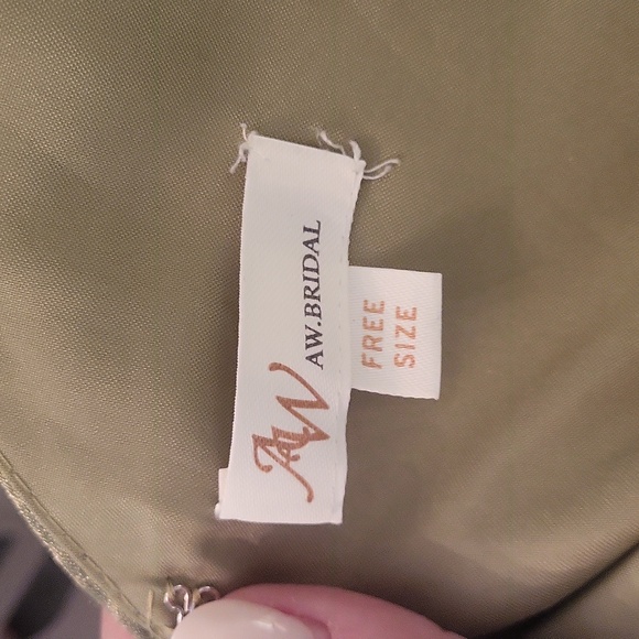 AW Rosemarie Dress - Crystal Satin - Fennel Seed - Picture 13 of 13